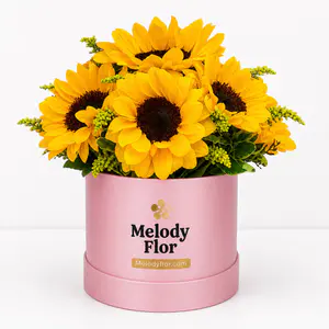 Box Floral Rosado con Girasoles